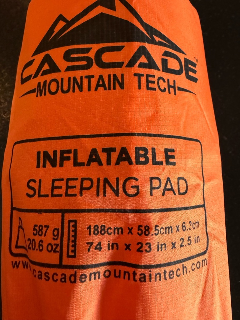 Inflatable Sleeping Pad - Orange